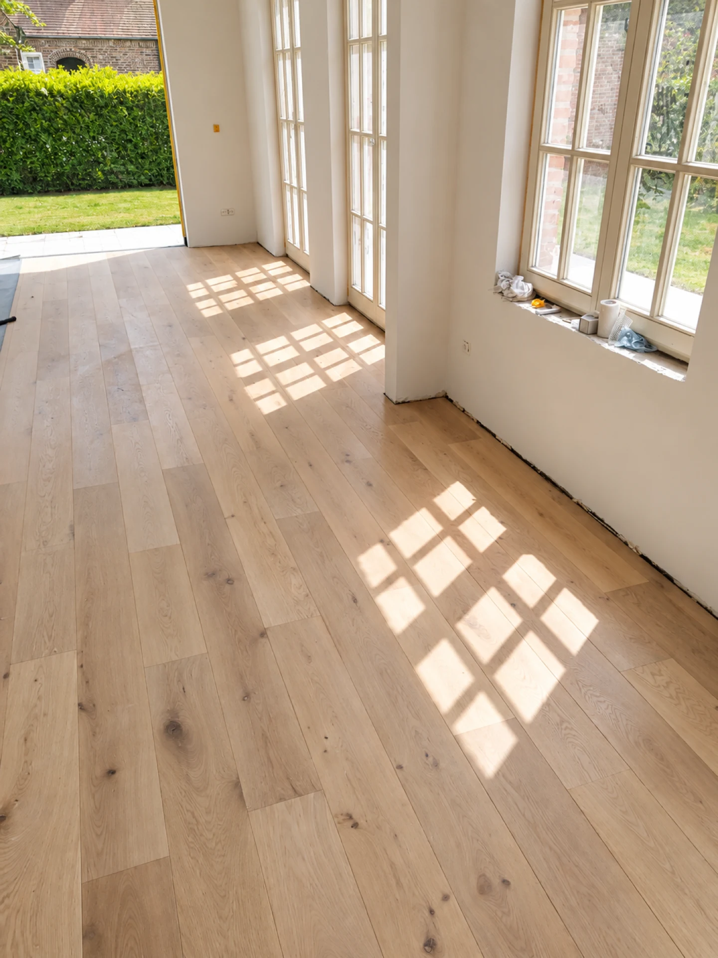 Parquet en chêne dans une véranda lumineuse